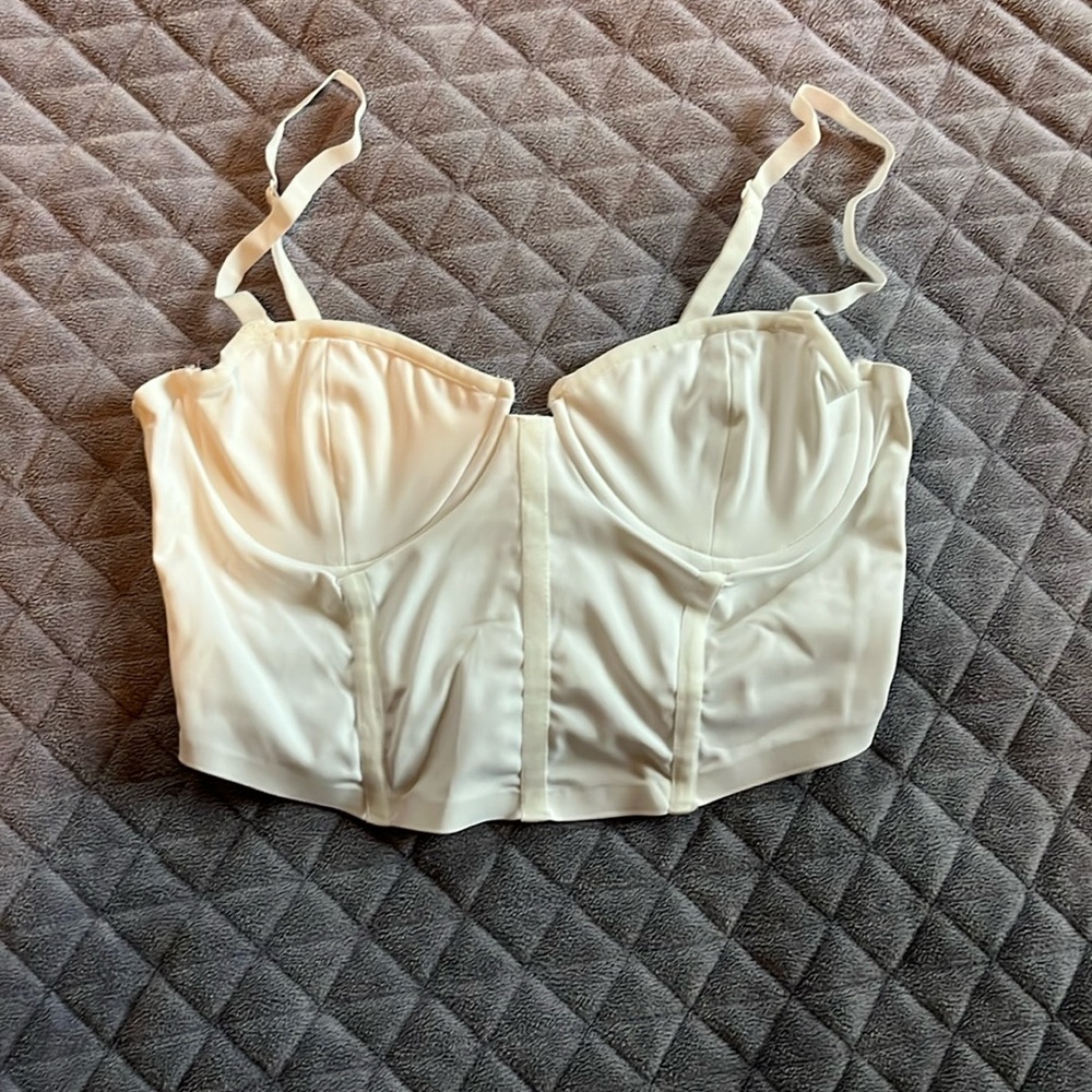 NWOT The Post white corset top-small
